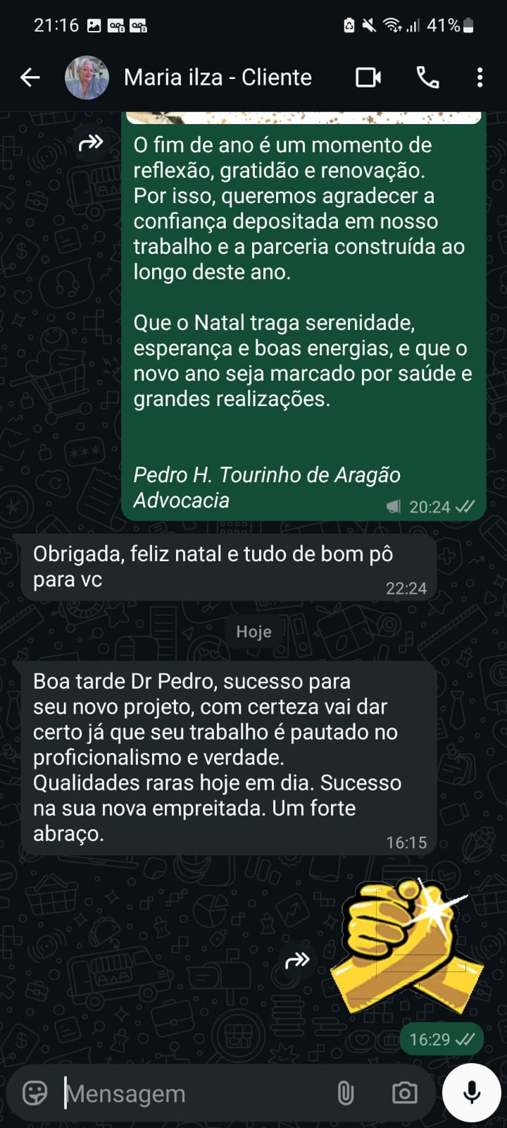 Depoimento de cliente 1