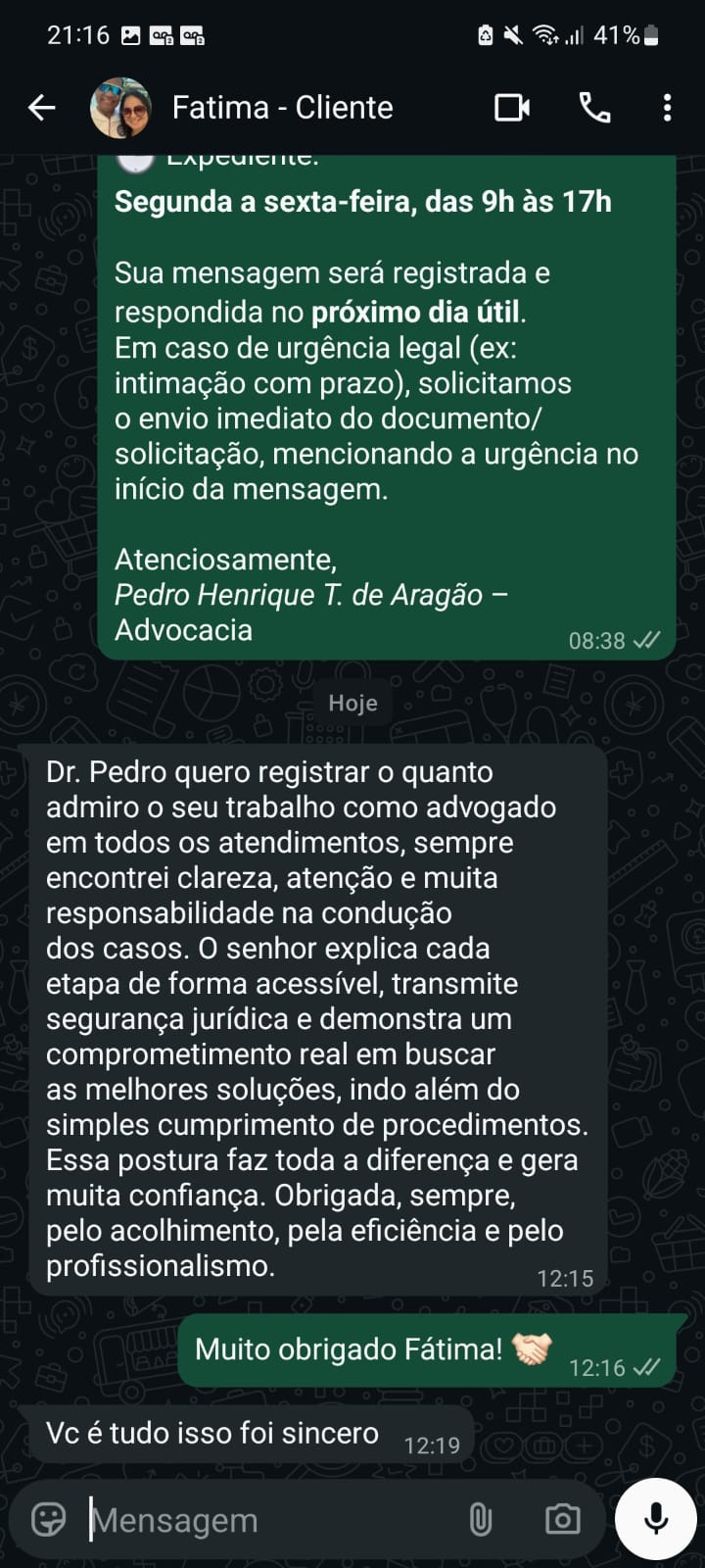 Depoimento de cliente 2